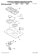 SECTION Diagram and Parts List for KGCT055GBT2  KitchenAid Cooktop