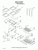SHELF PARTS Diagram and Parts List for KFIL27CXMS5  KitchenAid Refrigerator