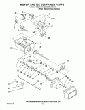 MOTOR AND ICE CONTAINER PARTS Diagram and Parts List for 5ED2FHGXVQ00  Whirlpool Refrigerator