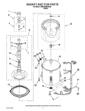 BASKET AND TUB PARTS Diagram and Parts List for 7MWTW1607AW0  Whirlpool Washer