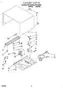 CABINET Diagram and Parts List for MT6125XBB0  Whirlpool Microwave