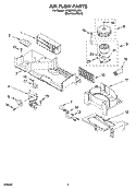 AIR FLOW PARTS Diagram and Parts List for KHMS155LSS4  KitchenAid Microwave
