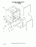 TUB AND FRAME PARTS Diagram and Parts List for KUDE60FVPA2  KitchenAid Dishwasher