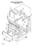 FRAME AND TANK Diagram and Parts List for KUDB220T1  KitchenAid Dishwasher