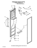 FREEZER DOOR PARTS Diagram and Parts List for KSF26C4XYY01  KitchenAid Refrigerator