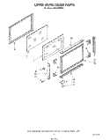 UPPER OVEN DOOR Diagram and Parts List for SE960PEPW4  Whirlpool Range