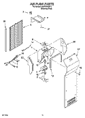 AIR FLOW PARTS Diagram and Parts List for GD5PHAXMS11  Whirlpool Refrigerator