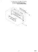 CONTROL PANEL, LITERATURE Diagram and Parts List for RBD275PDB2  Whirlpool Wall Oven