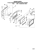 DOOR PARTS Diagram and Parts List for GH7208XRS0  Whirlpool Microwave