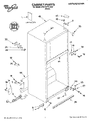 CABINET, LITERATURE Diagram and Parts List for 5VET2WPKLQ00  Whirlpool Refrigerator