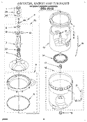 AGITATOR, BASKET AND TUB Diagram and Parts List for LLR8245BN1  Whirlpool Washer
