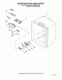 REFRIGERATOR LINER PARTS Diagram and Parts List for KBRS22KVSS4  KitchenAid Refrigerator
