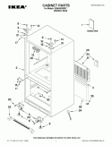 CABINET PARTS Diagram and Parts List for IX5HHEXWS07  Whirlpool Refrigerator