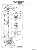 GEARCASE PARTS, OPTIONAL PARTS (NOT INCLUDED) Diagram and Parts List for 4KMTW5755TW0  KitchenAid Washer