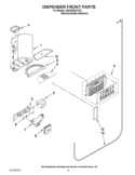 DISPENSER FRONT PARTS Diagram and Parts List for KSF26C6XYY03  KitchenAid Refrigerator