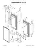 REFRIGERATOR DOOR Diagram and Parts List for KBFS25EWWH9  KitchenAid Refrigerator