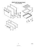 DOOR AND DRAWER Diagram and Parts List for SF010ESPW0  Whirlpool Range