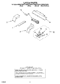 LATCH Diagram and Parts List for KEMS377GBL4  KitchenAid Microwave Oven Combo