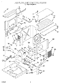 AIR FLOW AND CONTROL Diagram and Parts List for ACE254XH1  Whirlpool Air Conditioner
