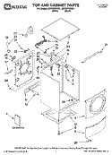 TOP AND CABINET PARTS Diagram and Parts List for MFW9700SB1  Whirlpool Washer