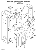 FREEZER LINER AND AIR FLOW PARTS Diagram and Parts List for KSSS36FMX03  KitchenAid Refrigerator