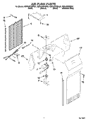 AIR FLOW PARTS Diagram and Parts List for KSRA22CNBT01  KitchenAid Refrigerator
