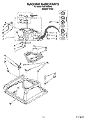 MACHINE BASE PARTS Diagram and Parts List for YWET3300SQ1  Whirlpool Washer Dryer Combo