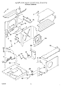 AIR FLOW AND CONTROL Diagram and Parts List for CA29WC00  Whirlpool Air Conditioner