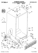 CABINET PARTS Diagram and Parts List for CS25AFXKQ03  Crosley Refrigerator