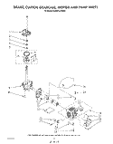 BRAKE, CLUTCH, GEARCASE, MOTOR AND PUMP Diagram and Parts List for KAWE742VWH0  KitchenAid Washer