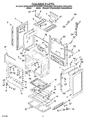 CHASSIS Diagram and Parts List for SF379LEKV0  Whirlpool Range