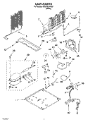 UNIT Diagram and Parts List for ET9LFKXKQ02  Whirlpool Refrigerator