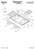 COOKTOP PARTS Diagram and Parts List for SF315PEPQ4  Whirlpool Range