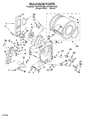 BULKHEAD PARTS Diagram and Parts List for 7MLGR3624JT3  Whirlpool Dryer