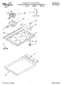 COOKTOP, LITERATURE Diagram and Parts List for RS675PXGT7  Whirlpool Range