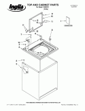 TOP AND CABINET PARTS Diagram and Parts List for IV4600X0  Inglis Washer