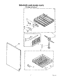 DISHRACK AND PANEL Diagram and Parts List for DU7903XL0  Whirlpool Dishwasher