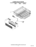 LOWER RACK PARTS Diagram and Parts List for WDT790SAYM1  Whirlpool Dishwasher