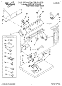 TOP AND CONSOLE, LIT/OPTIONAL Diagram and Parts List for LGT6634DZ0  Whirlpool Dryer