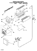 ICEMAKER PARTS Diagram and Parts List for GS2SHAXSQ01  Whirlpool Refrigerator