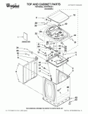 TOP AND CABINET PARTS Diagram and Parts List for WTW7990XG1  Whirlpool Washer