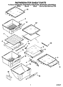 REFRIGERATOR SHELF PARTS Diagram and Parts List for GS6SHEXML00  Whirlpool Refrigerator