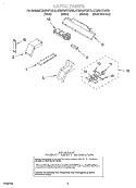 LATCH Diagram and Parts List for KEMS307GWH3  KitchenAid Microwave Oven Combo