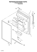 REFRIGERATOR DOOR PARTS Diagram and Parts List for GT2SHMXLS01  Whirlpool Refrigerator