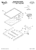 COOKTOP, LITERATURE Diagram and Parts List for RS696PXGB9  Whirlpool Range