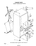 CABINET Diagram and Parts List for ET14DCXRWR0  Whirlpool Refrigerator
