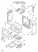 CHASSIS PARTS Diagram and Parts List for YSF315PEGW6  Whirlpool Range