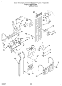 AIR FLOW AND RESERVOIR Diagram and Parts List for KSSS48QHX00  KitchenAid Refrigerator