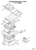 REFRIGERATOR SHELF PARTS Diagram and Parts List for 5VGS3SHGKQ01  Whirlpool Refrigerator
