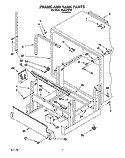 FRAME AND TANK Diagram and Parts List for KUDA23ZY0  KitchenAid Dishwasher
